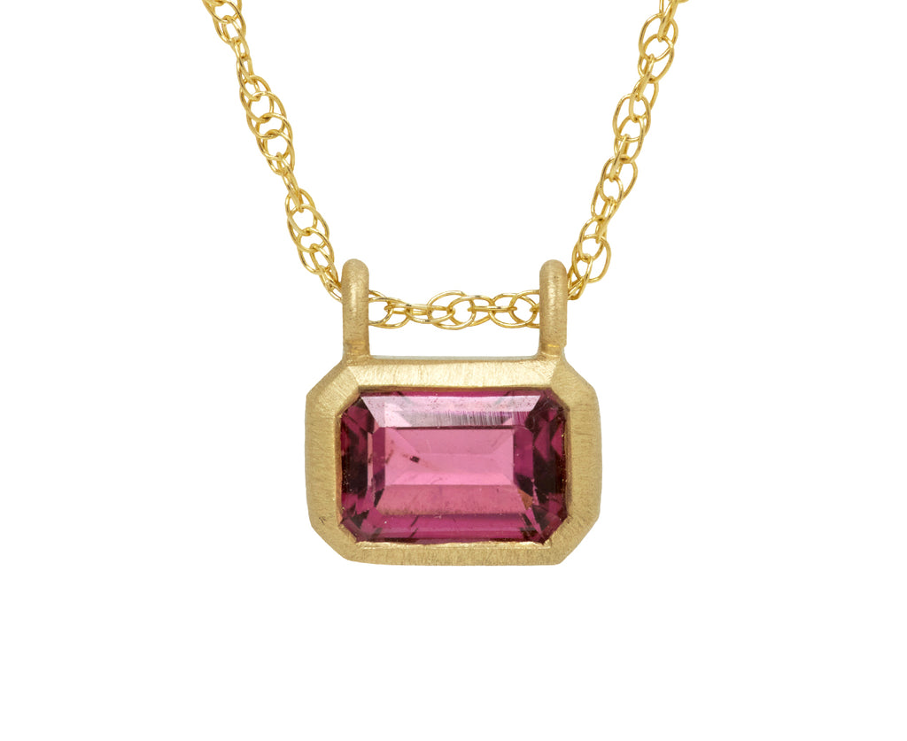 Elizabeth Street East West Tourmaline Pendant Necklace - Closeup