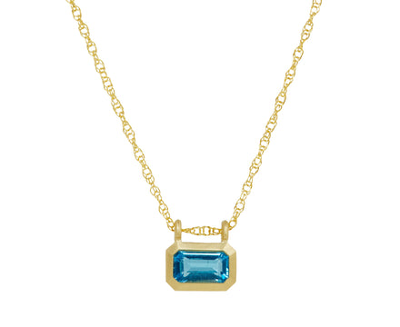 Elizabeth Street Blue Topaz Pendant Necklace