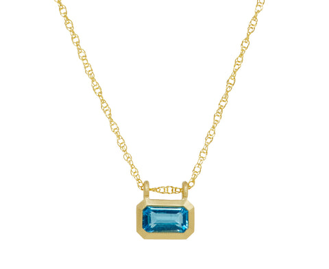 Elizabeth Street Blue Topaz Pendant Necklace