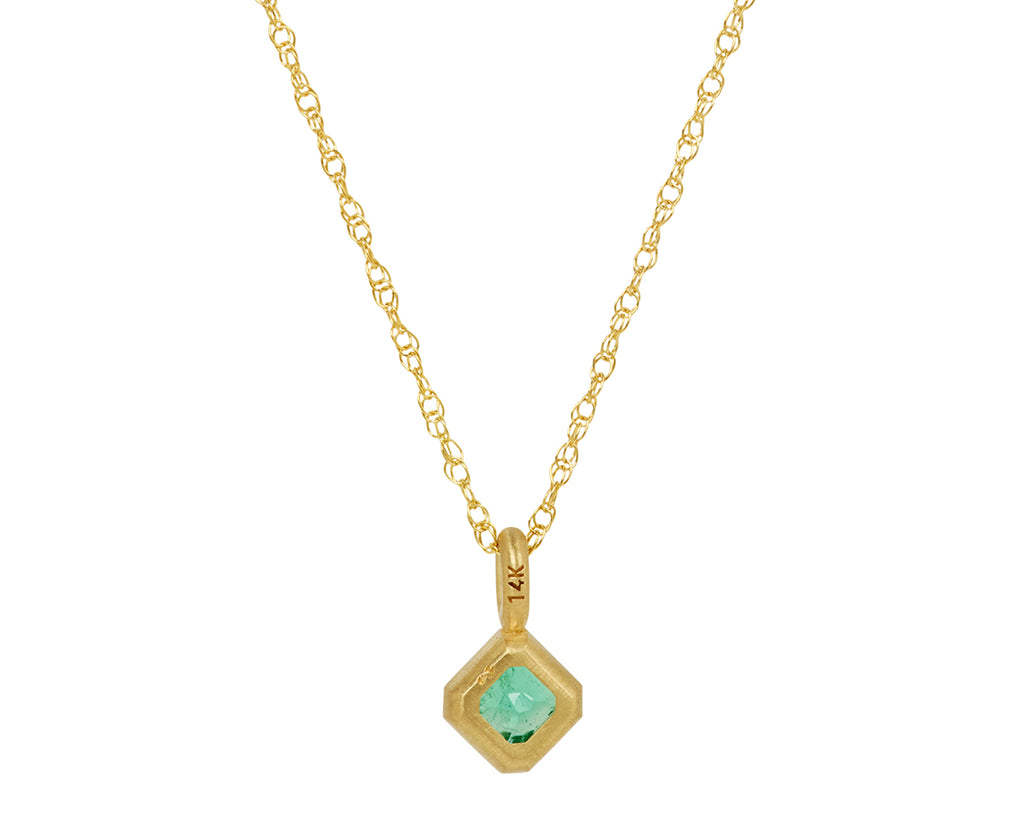 Vivid Green Emerald Pendant Necklace