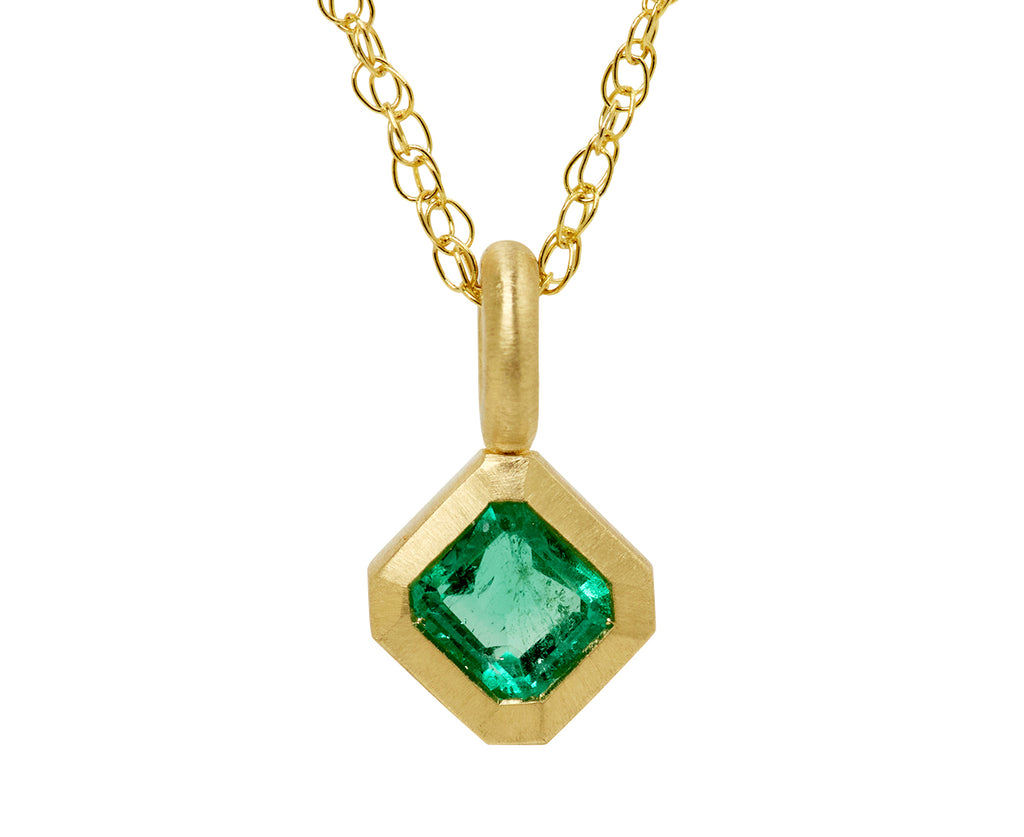 Vivid Green Emerald Pendant Necklace