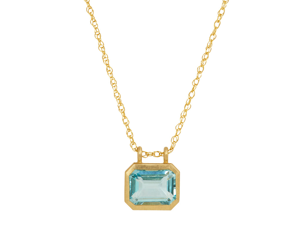Elizabeth Street Light Blue Topaz Pendant Necklace