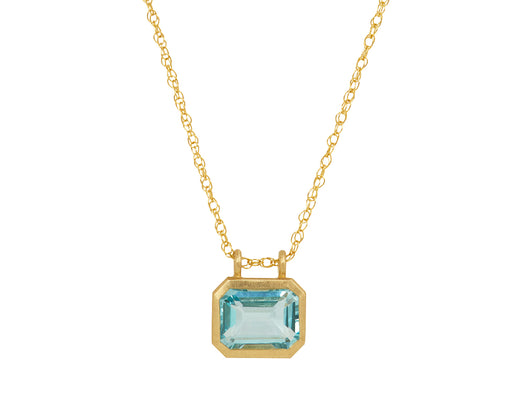 Elizabeth Street Light Blue Topaz Pendant Necklace