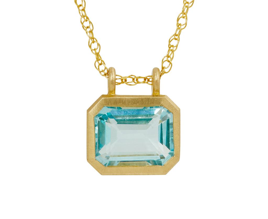 Light Blue Topaz Pendant Necklace - TWISTonline 