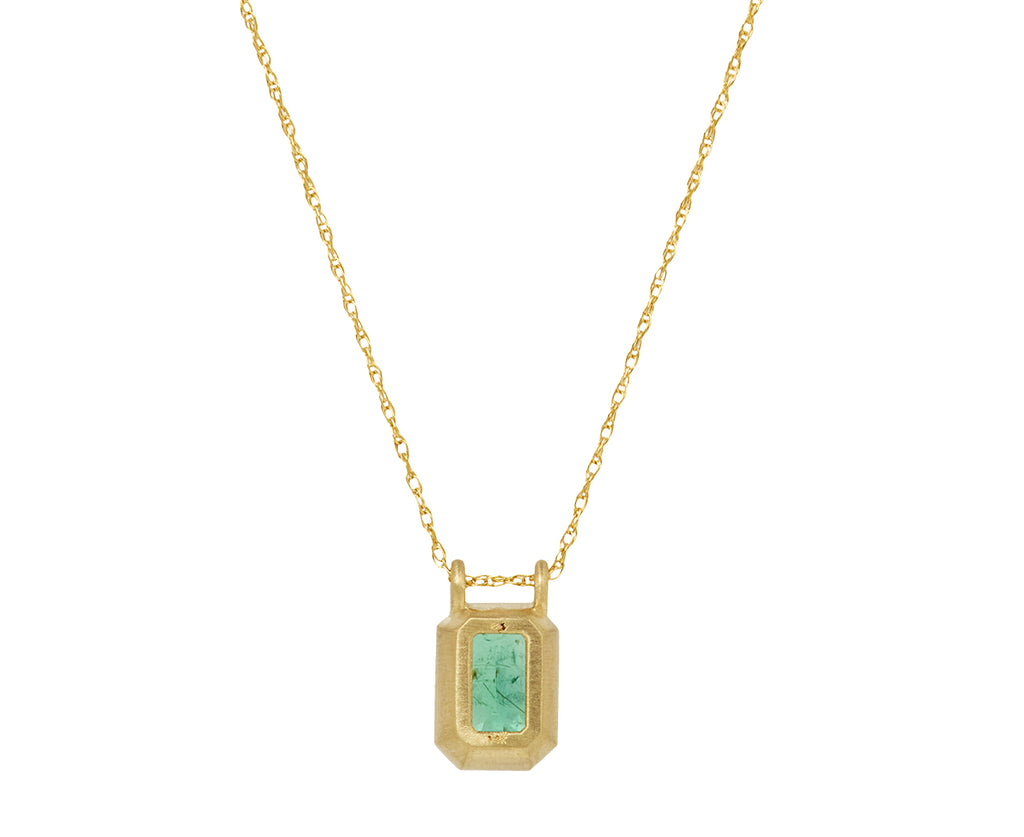 North-South Emerald Pendant Necklace