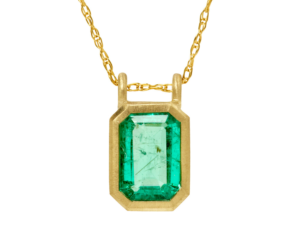 North-South Emerald Pendant Necklace