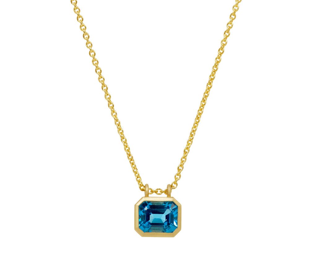 Elizabeth Street London Blue Topaz Pendant Necklace