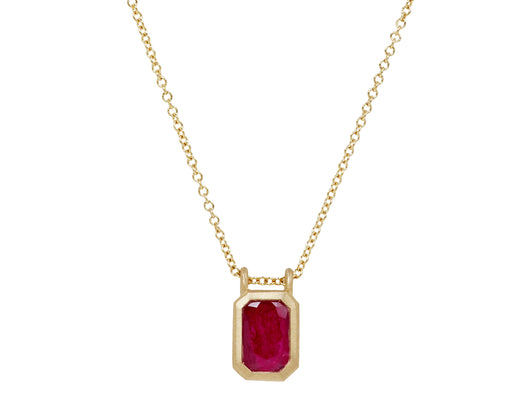Elizabeth Street North-South Ruby Pendant Necklace