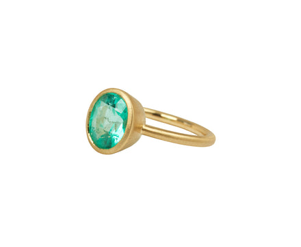 Elizabeth Street North-South Colombian Emerald Ring