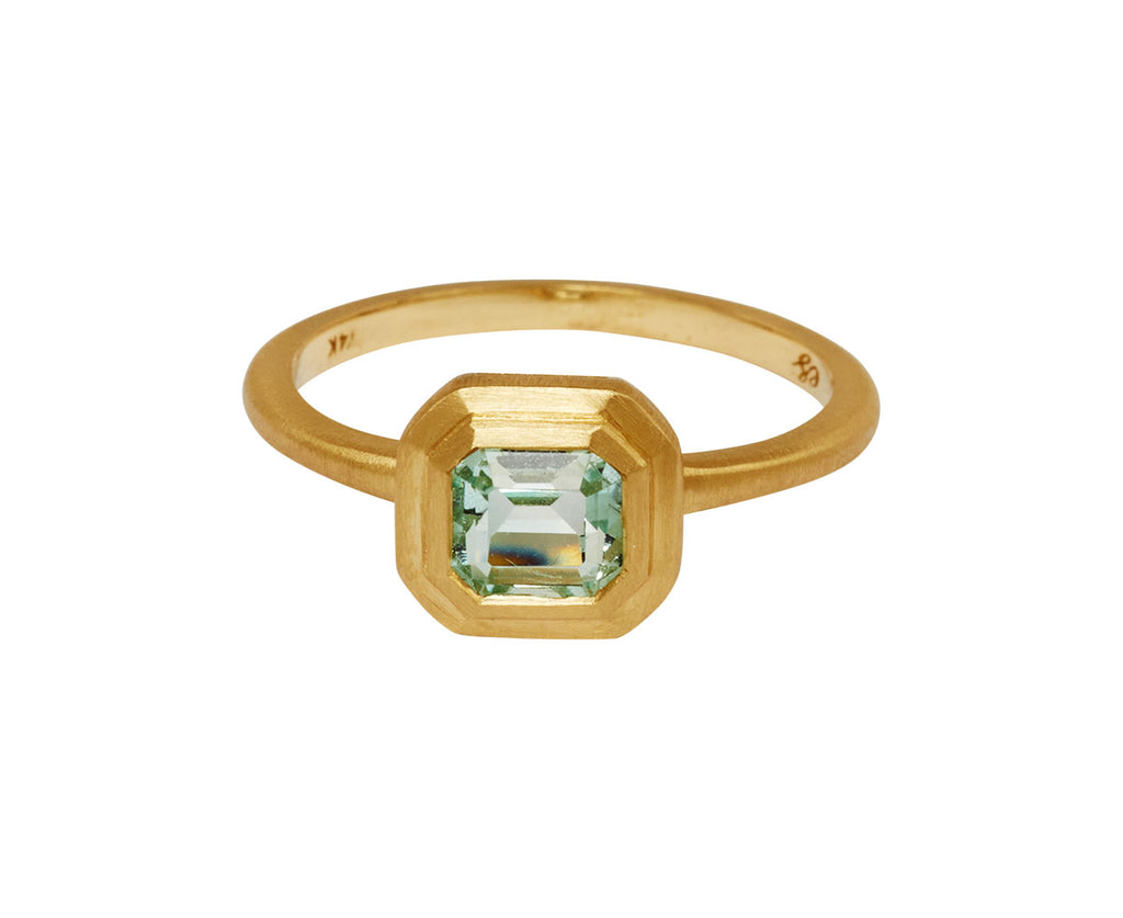 Elizabeth Street Pale Colombian Emerald Ring