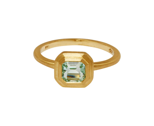 Elizabeth Street Pale Colombian Emerald Ring