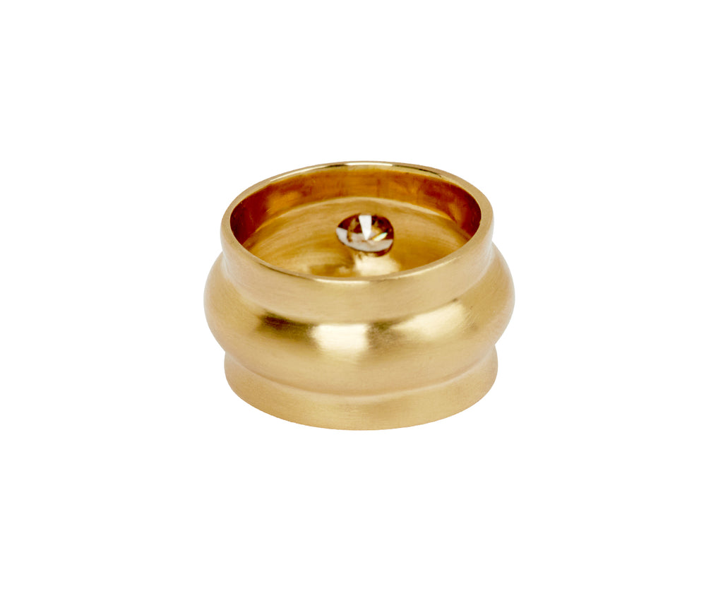 Elizabeth Street Curvy Wide Band Brown Diamond Ring - back