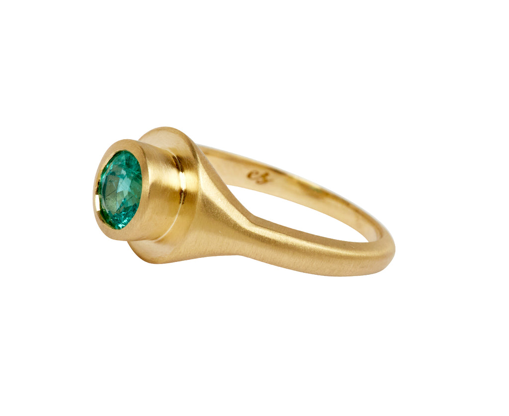 Elizabeth Street Brazilian Emerald Ring - side