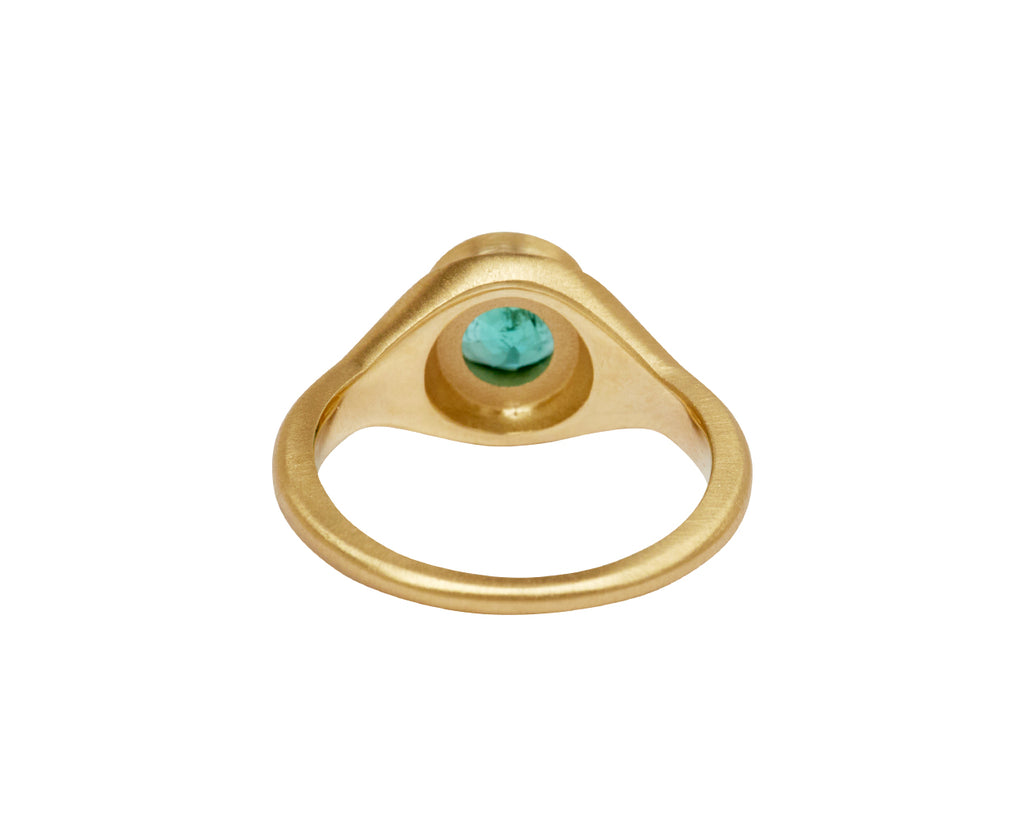 Elizabeth Street Brazilian Emerald Ring - back