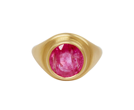 Elizabeth Street Pink Sapphire Signet Ring