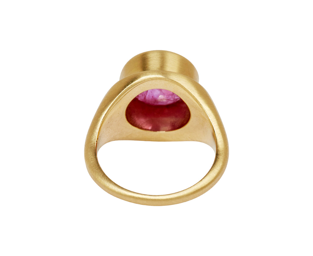 Elizabeth Street Pink Sapphire Signet Ring - back