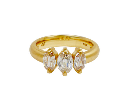 Elizabeth Street Triple Geo Champagne Diamond Ring