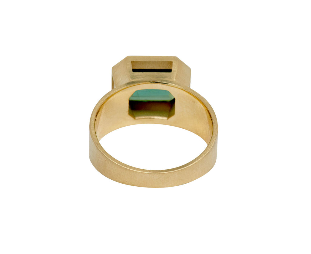 Elizabeth Street  Emerald Cut Tourmaline Ring - back