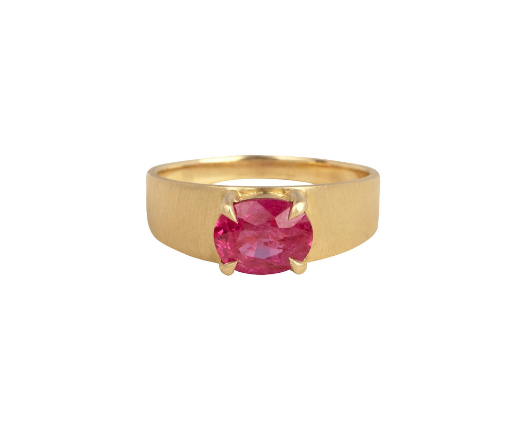 14k Diamond and Oval Ruby Ring – FERKOS FJ