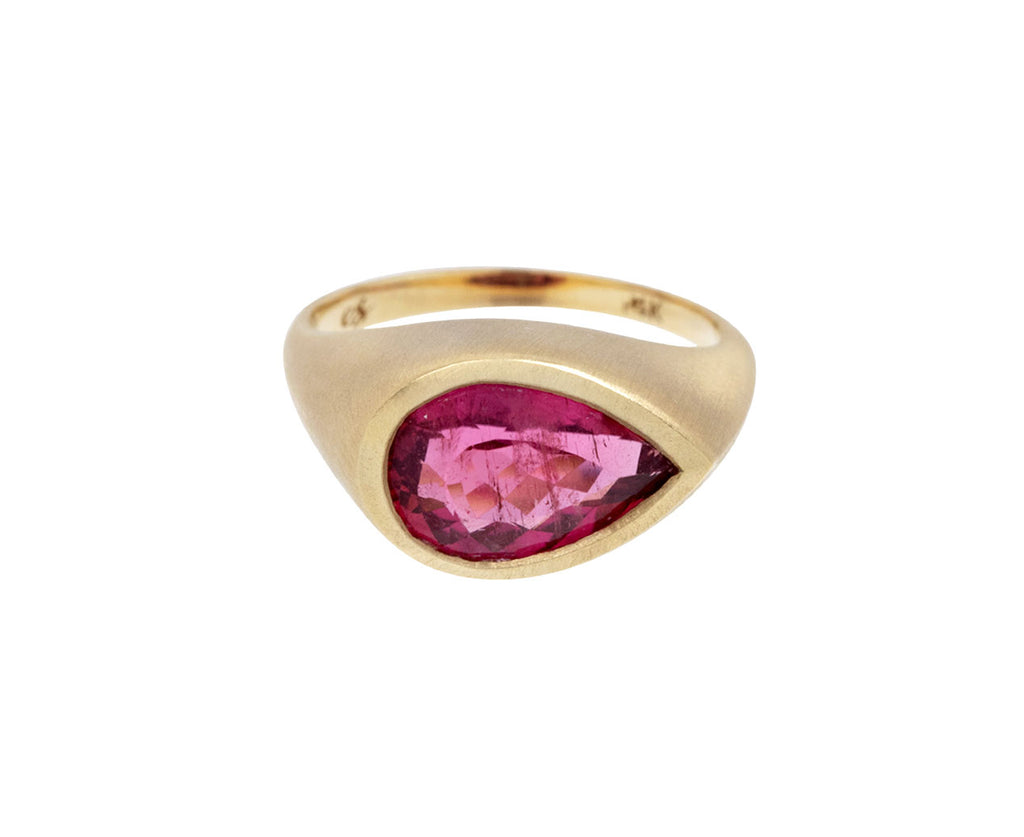 Pink Tourmaline Signet Ring