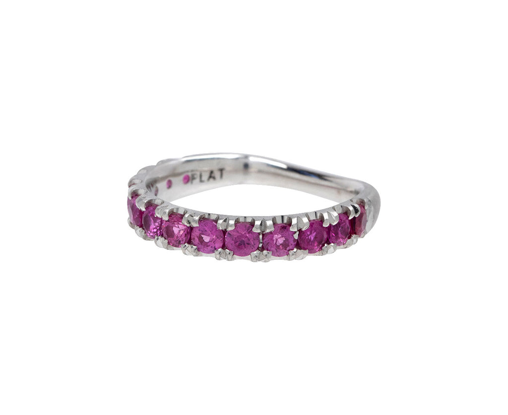 Platinum Magenta Sapphire Euro Band