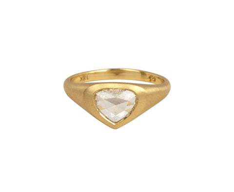 Rose Cut Pear Shaped Diamond Ring