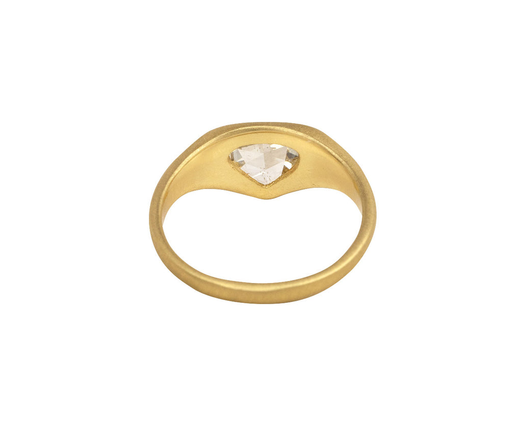 Rose Cut Pear Shaped Diamond Ring