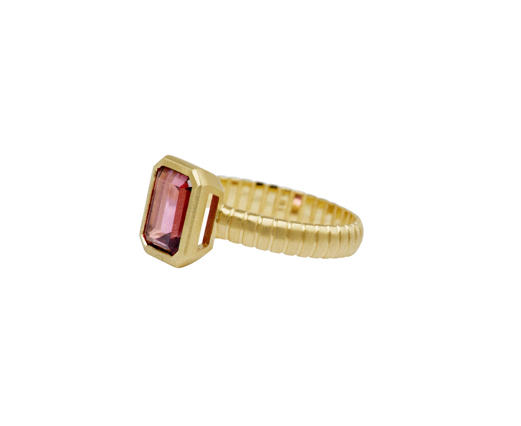 Elizabeth Street North/South Garnet Ring - Side View