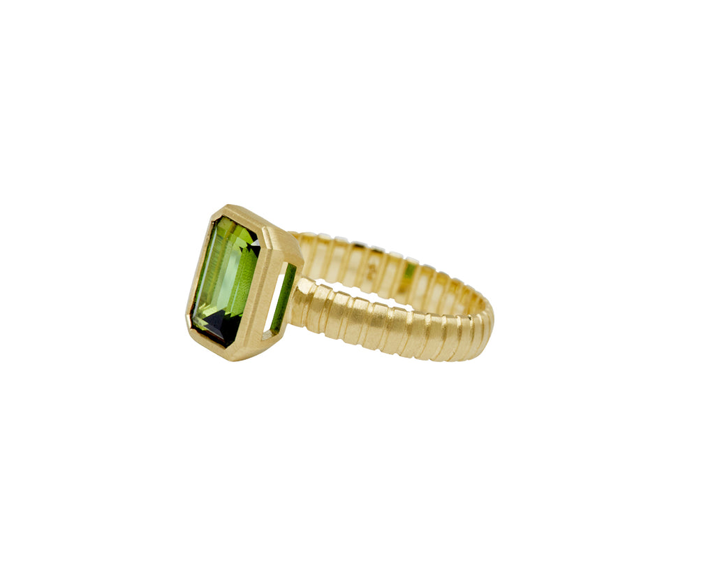 Elizabeth Street North South Tourmaline Ring - Side View