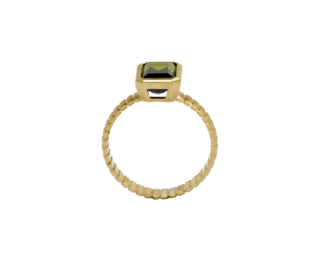 Elizabeth Street North South Tourmaline Ring - Top Down View