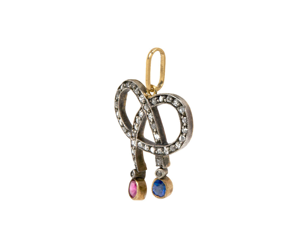 Antique French Love Knot Charm Pendant ONLY