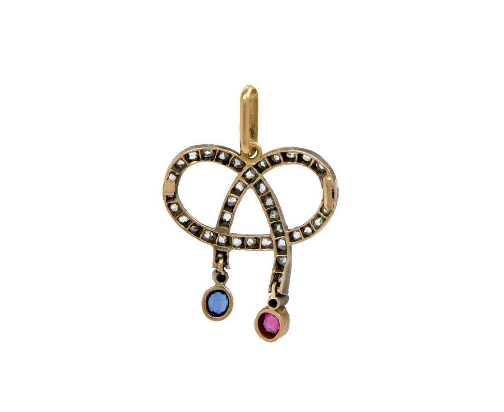 Antique French Love Knot Charm Pendant ONLY