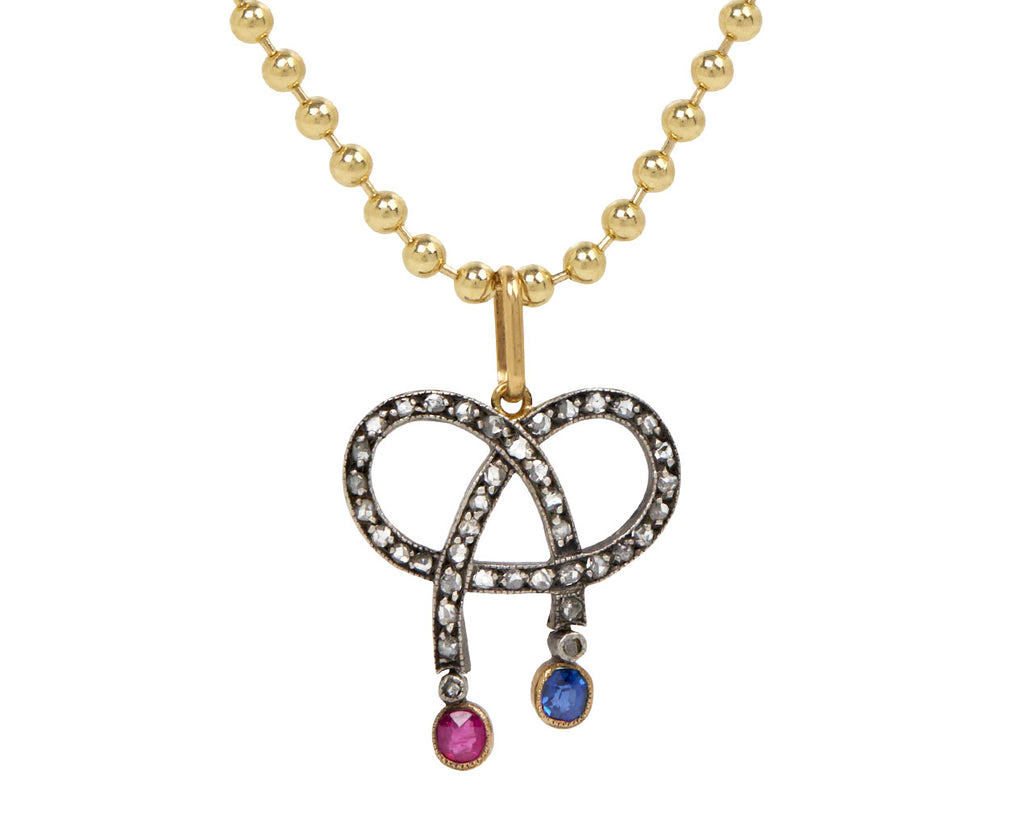Antique French Love Knot Charm Pendant ONLY
