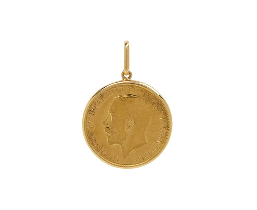 Antique British Sovereign Coin Charm Pendant ONLY