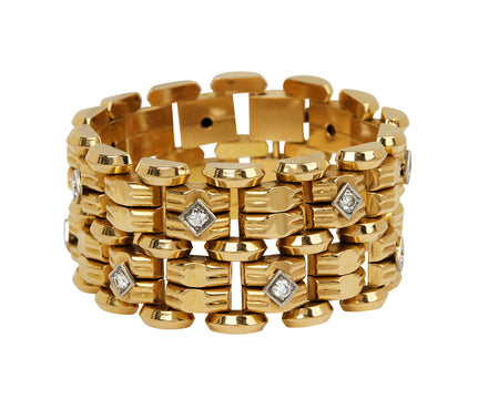 Diamond Retro Tank Bracelet