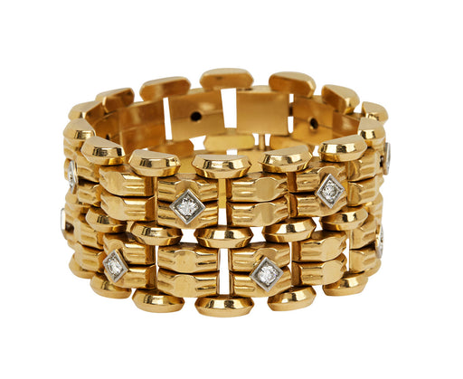 Diamond Retro Tank Bracelet
