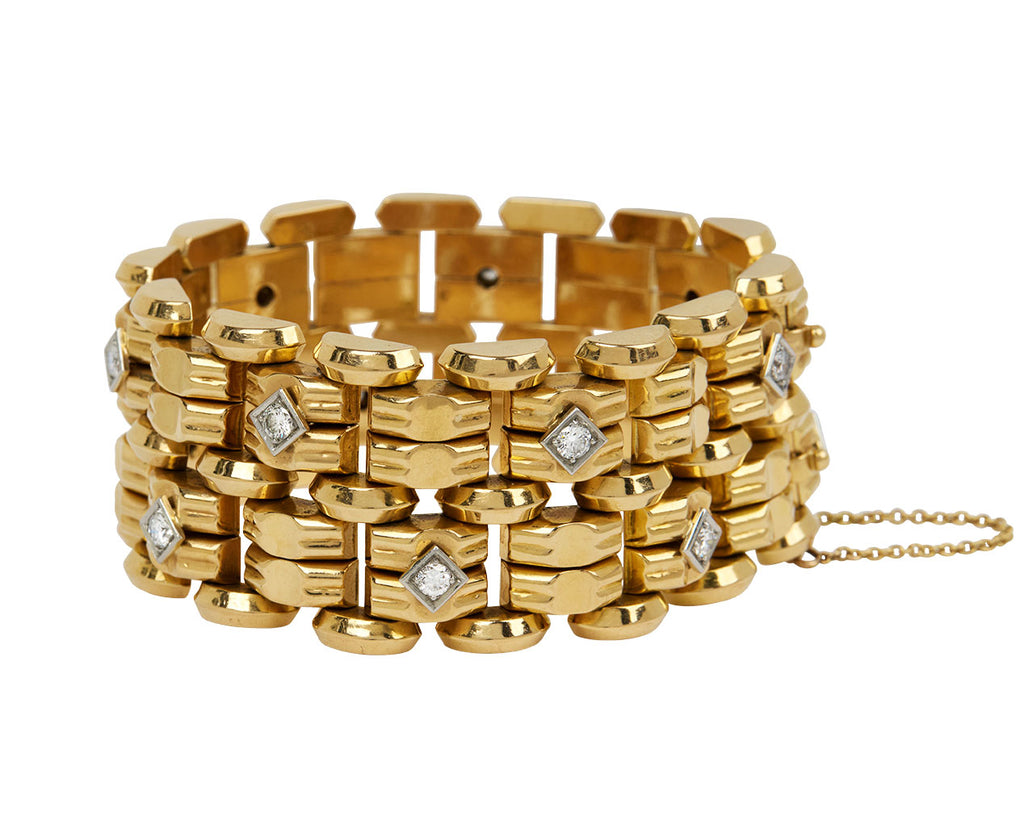Diamond Retro Tank Bracelet