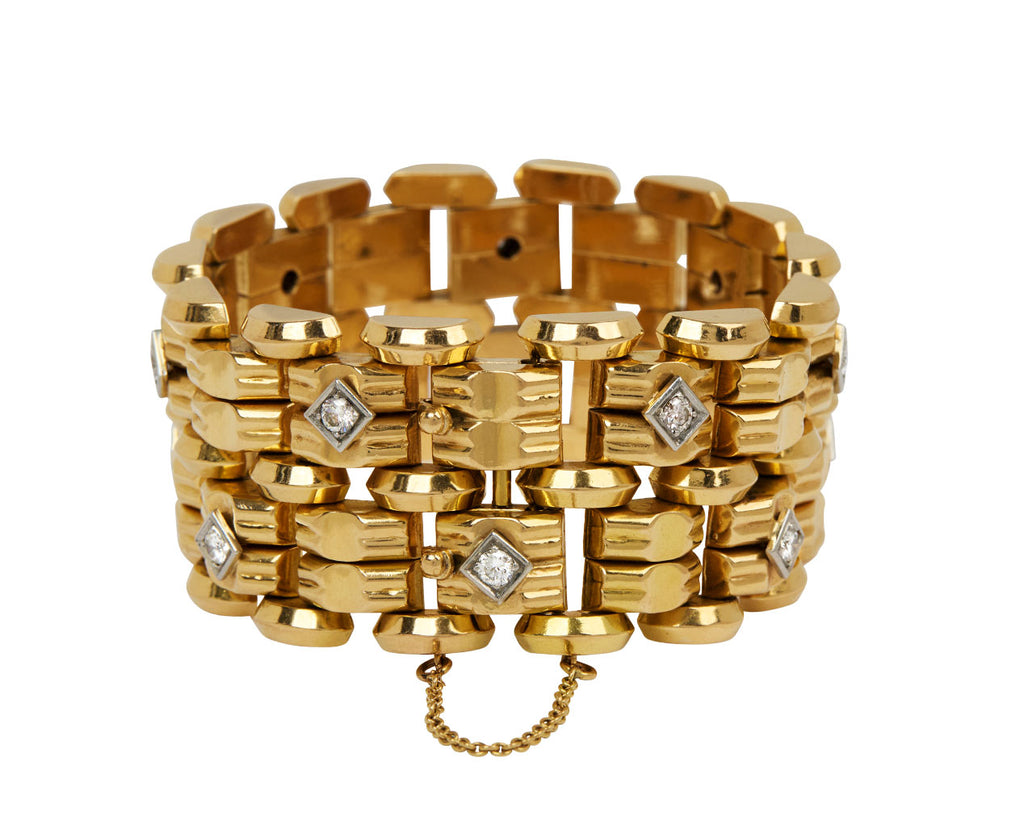 Diamond Retro Tank Bracelet