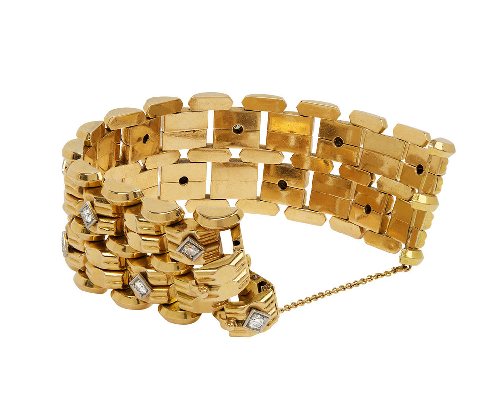 Diamond Retro Tank Bracelet