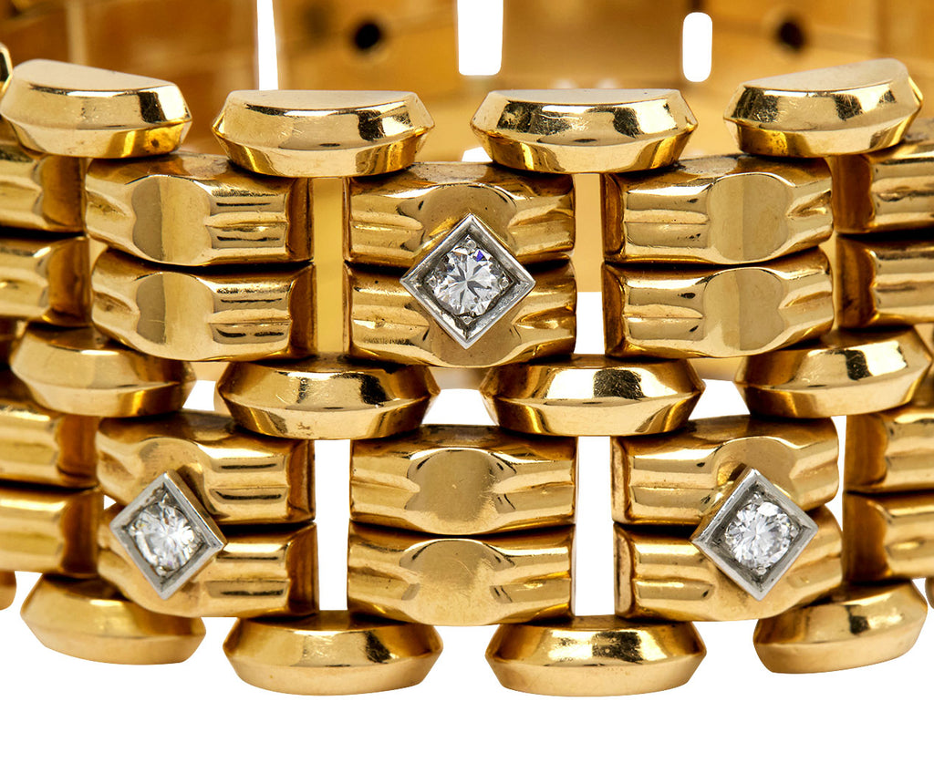 Diamond Retro Tank Bracelet