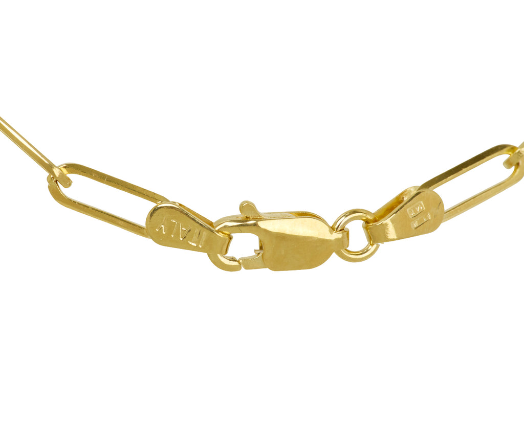 Stephanie Windsor 7" Gold Rectangular Link Chain Bracelet - Closure