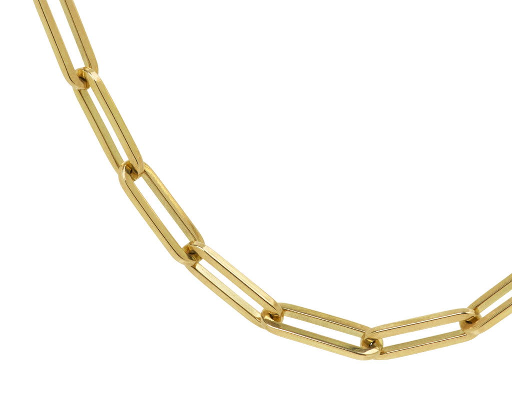 18" Gold Solid Paperclip Chain Necklace