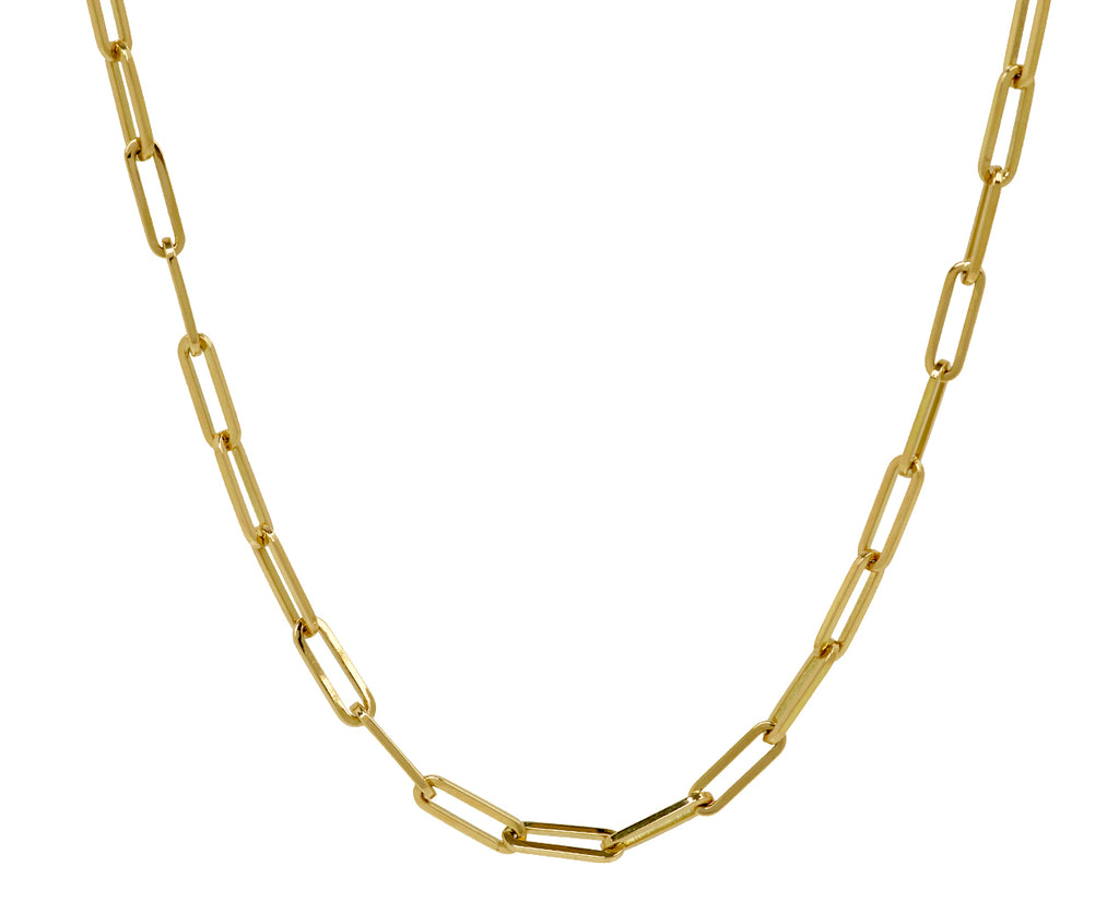 Stephanie Windsor 20" Gold Solid Paperclip Chain Necklace