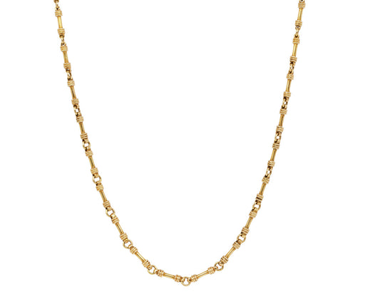 Vintage Barrel Link Chain Necklace