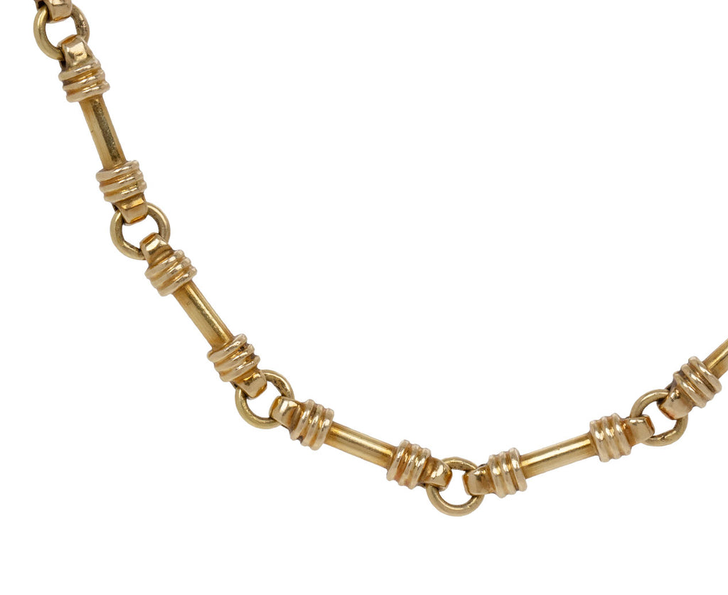 Vintage Barrel Link Chain Necklace