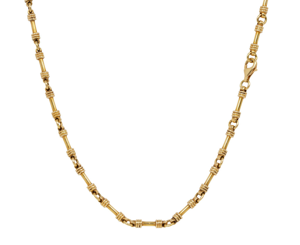 Vintage Barrel Link Chain Necklace