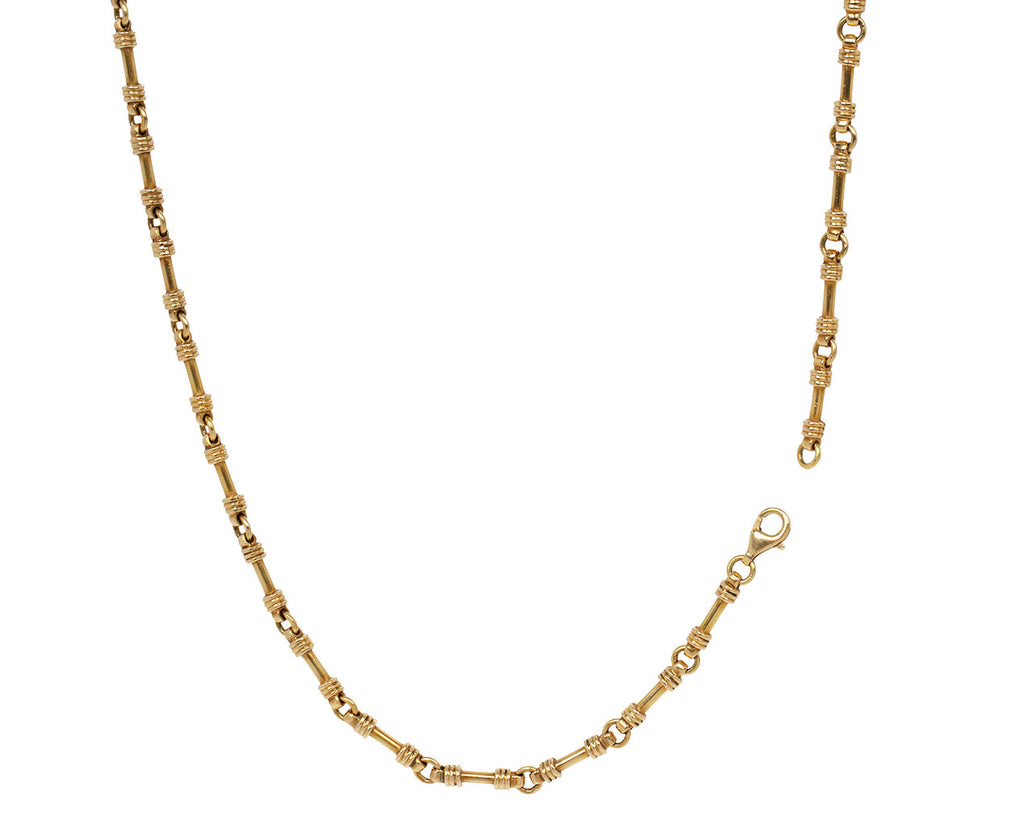 Vintage Barrel Link Chain Necklace
