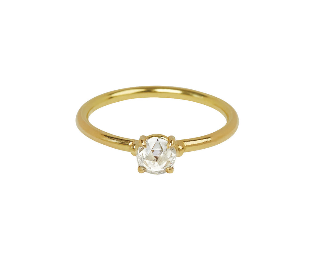 Recycled Rose Cut Diamond Solitaire - TWISTonline 