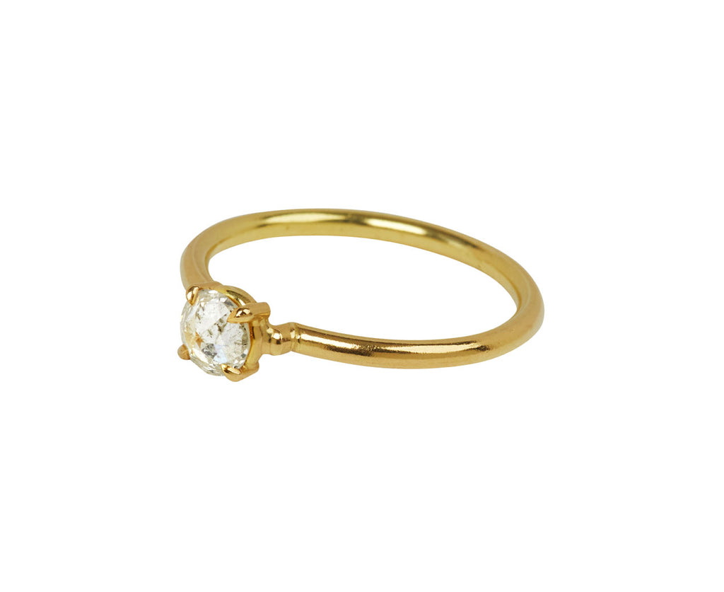 Recycled Rose Cut Diamond Solitaire - TWISTonline 