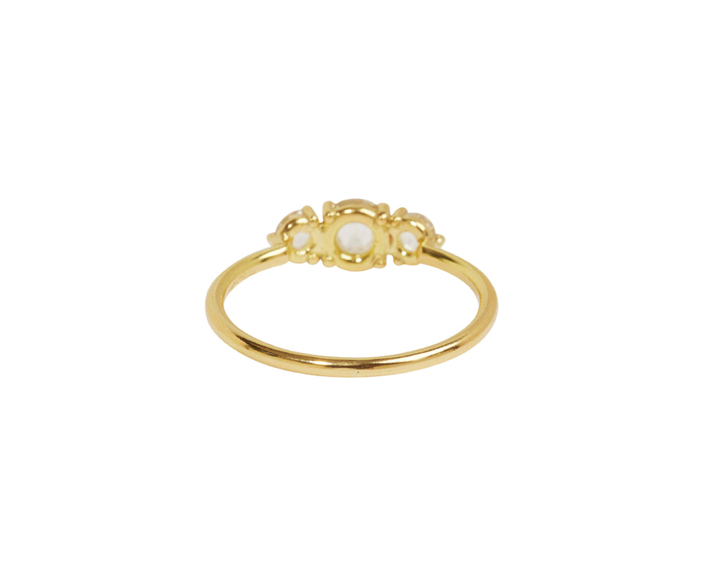 Rose Cut Diamond Three Stone Ring